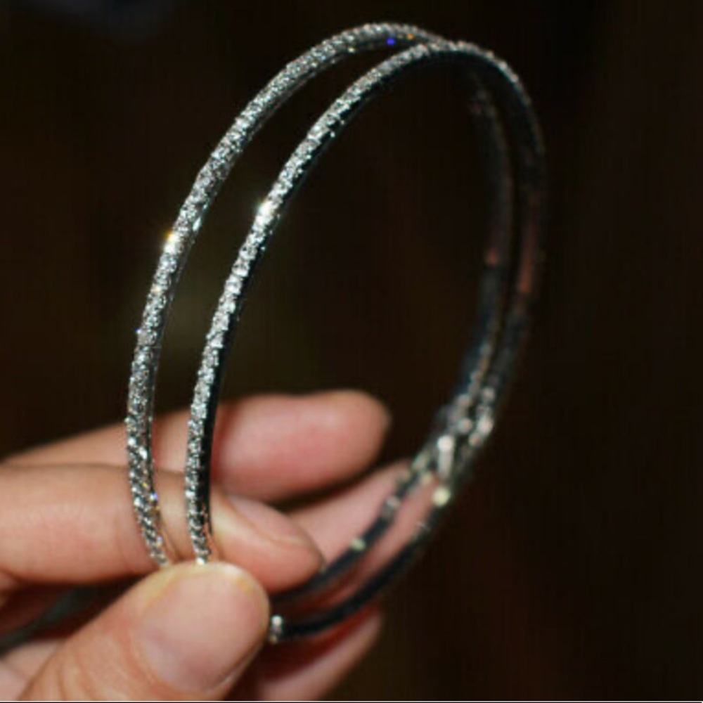 18K Gold Plated Huge Hoop Earrings Jewelry Gift - Picture 4 of 5